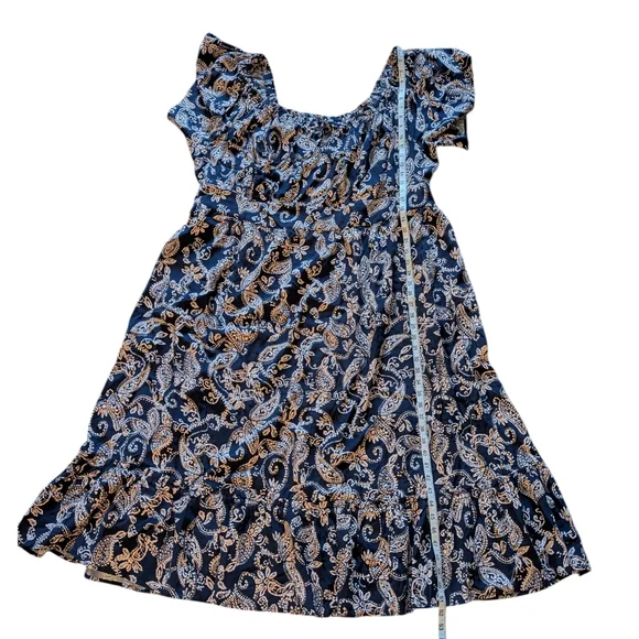 Torrid Washable Challis Off Shoulder Tea Dress Paisley Print NWT - Picture 16 of 16